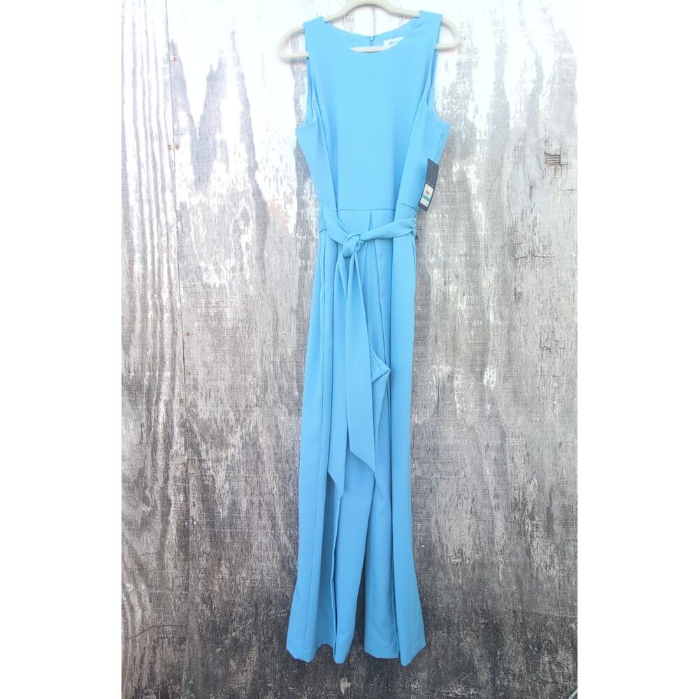 Nine West NWT Belted Sleeveless Flyaway Jumpsuit Women's 16  Zipper Back